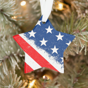 Ornamento Bandeira Americana Camisa Estrelas Patriótica dos