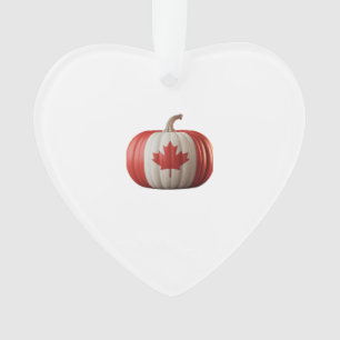 Ornamento Bandeira Canadense Abóbora Folha de Bordo Dia de A