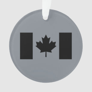 Ornamento Bandeira canadense na Design negra