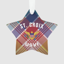 Ornamento Bandeira das Ilhas Virgens Americanas St. Croix Ma