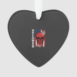 Ornamento Bandeira de Caveira de Halloween Vetor Design_1