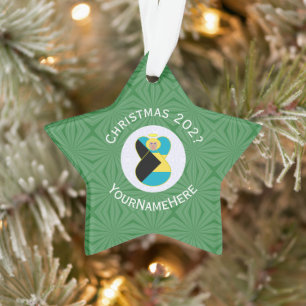 Ornamento Bandeira de Natal Personalizada Anjo Loira das Bah
