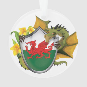 Ornamento Bandeira do Dragão Galês