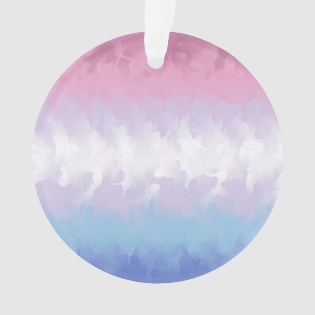 Ornamento Bandeira do Orgulho Bigênero Boho Pastel Fofa Abst (Frente)