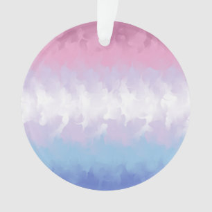 Ornamento Bandeira do Orgulho Boho Pastel Fluffy Abstrato Bi