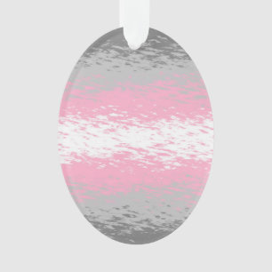 Ornamento Bandeira do Orgulho Demigirl Abstrata Grunhenta Ba