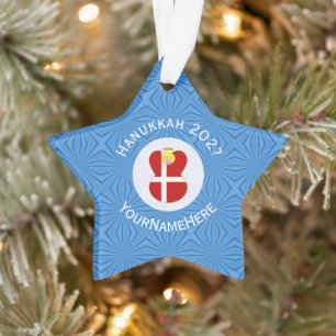 Ornamento Bandeira personalizada do Anjo Dinamarquês de Hanu