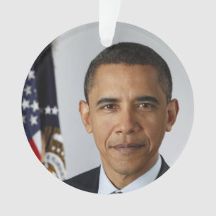 Ornamento Barack Obama Presidente dos EUA Casa Branca Retrat