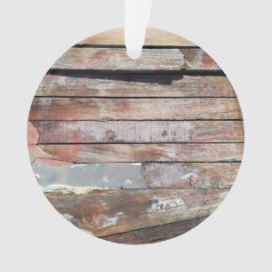 Ornamento Barco à Vela Rústico Envelhecido Tábuas de Madeira