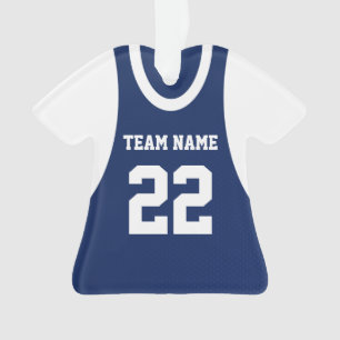 Ornamento Basball Sports Jersey Blue com foto