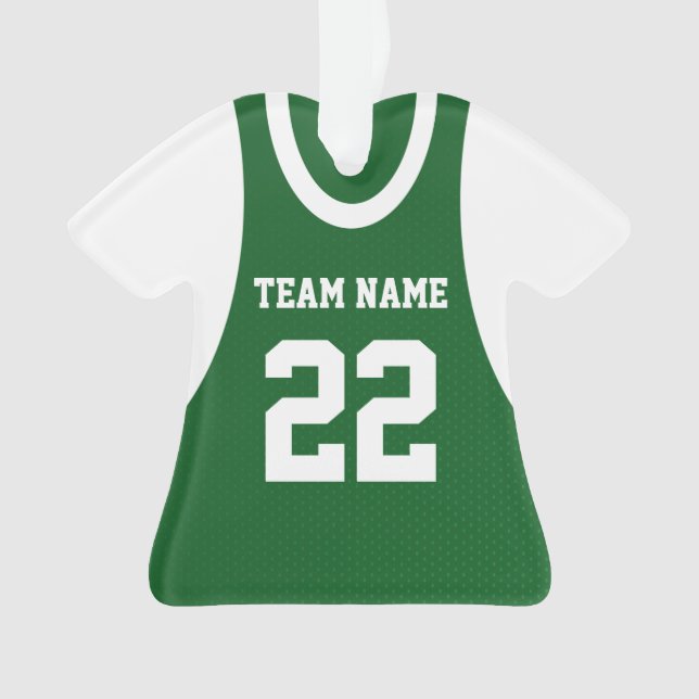 Ornamento Basball Sports Jersey Green com foto (Frente)