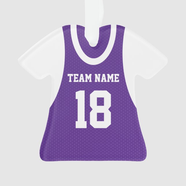 Ornamento Basball Sports Jersey Purple com Foto (Frente)