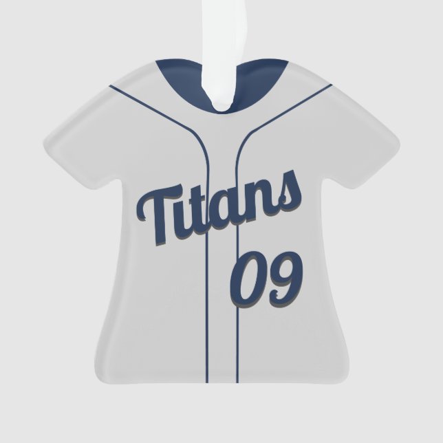 Ornamento Baseball Jersey com foto (Frente)
