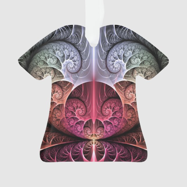 Ornamento Batida cardíaca, Abstrato Surreal Fantasy Arte Fra (Frente)