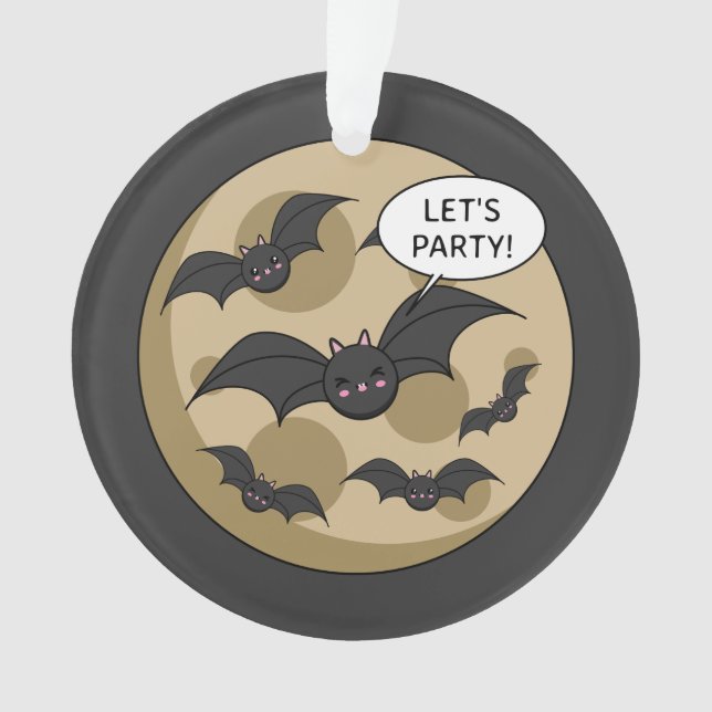 Ornamento Bats Having Party on Full Moon (Frente)
