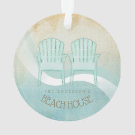 Ornamento Beach House Adirondack Chairs Aqua Blue ID623
