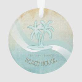 Ornamento Beach House Palm Trees Aqua ID623