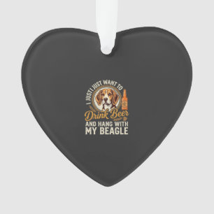 Ornamento Beagle Cão Cerveja Artesanal Garrafa Lúpulo