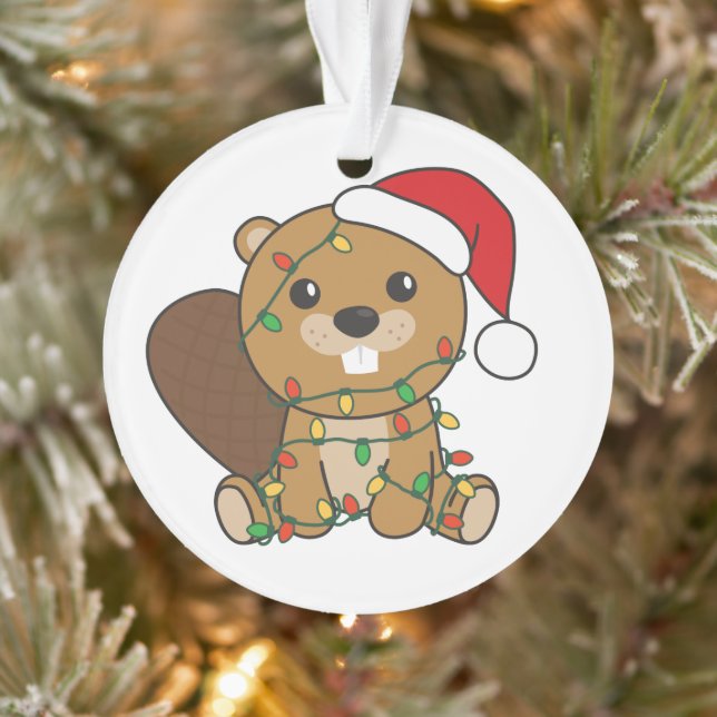 Ornamento Beaver de inverno em Beaver (Árvore)