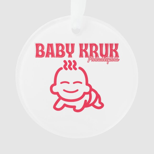 Ornamento Bebê Engraçado Kruk Philadelphia Premium  (Frente)