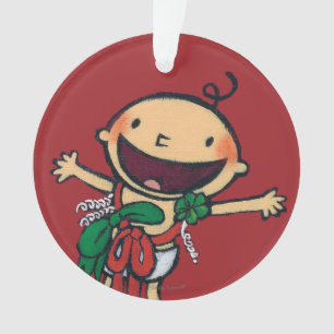 Ornamento Bebê envolvido nos arcos para o Natal