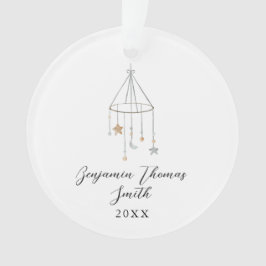 Ornamento Bebê Primeiro Natal - Estrela - Arnaço Móvel Acríl