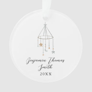 Ornamento Bebê Primeiro Natal - Estrela - Arnaço Móvel Acríl