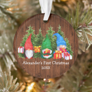 Ornamento Bebê Primeiro Natal Gnomos Molerosos Russos