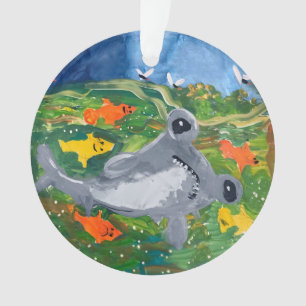 Ornamento Bebê Tubarão "Arte por Crianças"
