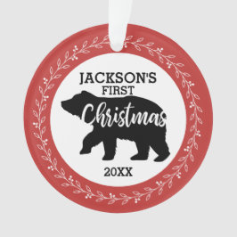 Ornamento Bebês Primeira Foto de Natal