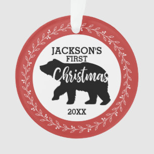 Ornamento Bebês Primeira Foto de Natal