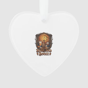 Ornamento Bebidas Booze Halloween Caveira Garrafa Cerveja Vi