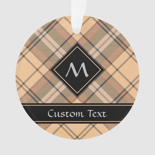 Ornamento Beige e Brown Tartan (Frente)