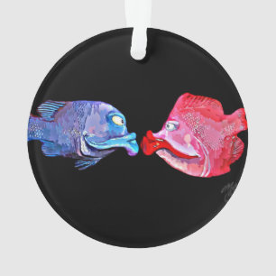 Ornamento "Beijando arte dos peixes" por Mike Quinn