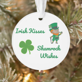 Ornamento Beijos irlandeses, Shamrock deseja um