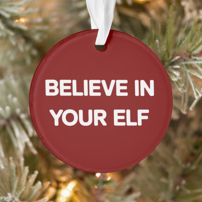 Ornamento Believe In Your Elf Funny Xmas Matching Family (Árvore)