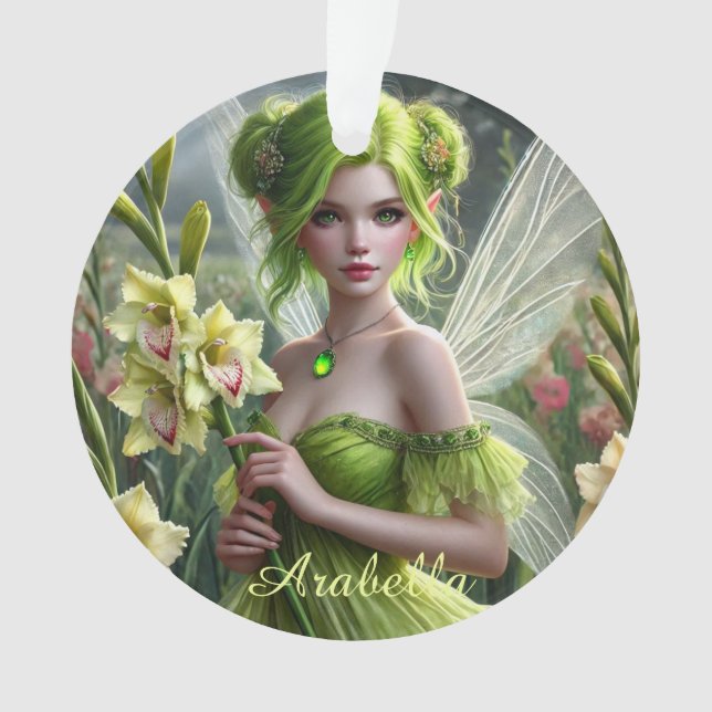 Ornamento Belo August Fairy em Gladioli (Frente)