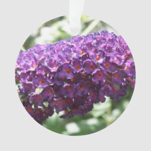 Ornamento Belo budleia roxo, flores acrílicas