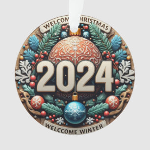 Ornamento Bem-vindo ao inverno de 2024