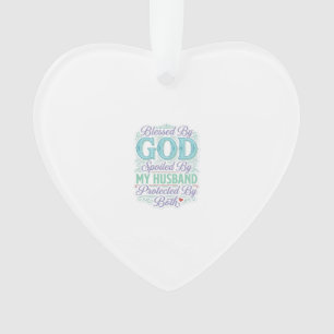 Ornamento Bendito Por Deus Mimada Pelo Meu Marido Camisa Des