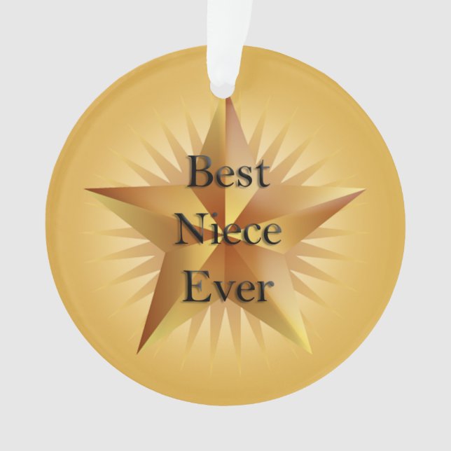 Ornamento Best Niece Ever Star (Frente)