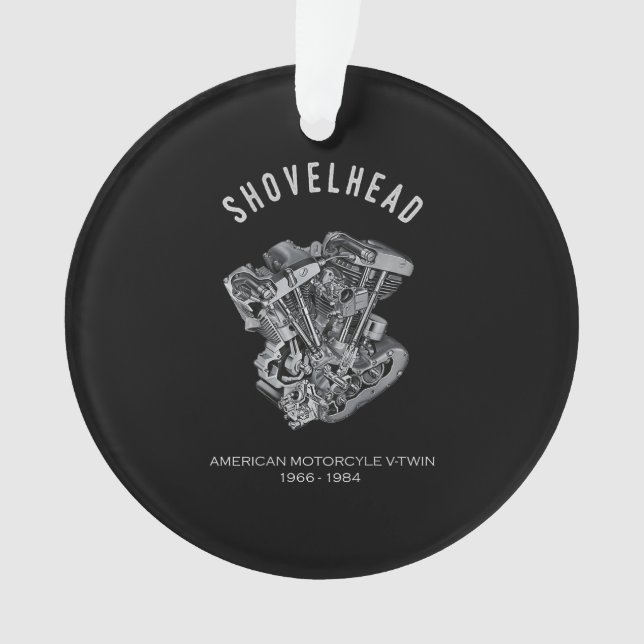 Ornamento Bicicleta de Desenho de Motociclo HD Vtwin Shovelh (Frente)