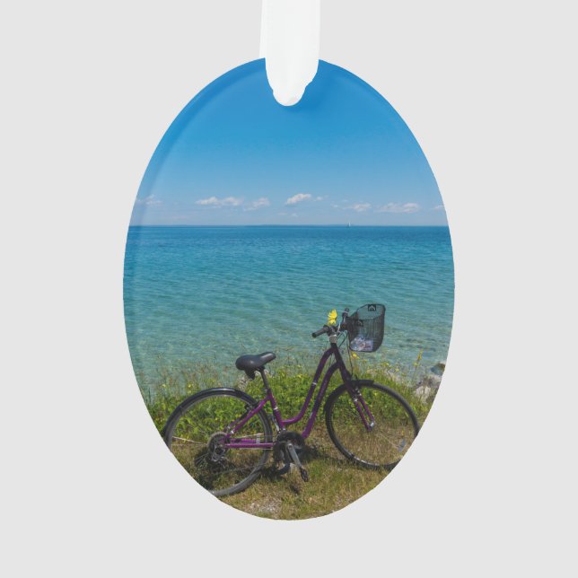 Ornamento Bicicleta em Mackinac (Verso)
