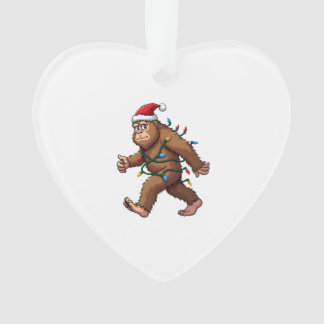 Ornamento Bigfoot Santa Christmas Tree Lights Xmas Boys Men