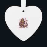 Ornamento Bigfoot Sasquatch Bunny Easter Eggs Retro Men Boys<br><div class="desc">Bigfoot Sasquatch Bunny Easter Eggs Retro Men Boys Kids Cute T-Shirt_1</div>