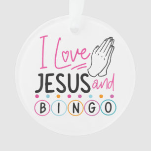 Ornamento Bingo Player Jesus Faith Christian Adoro Jesus An