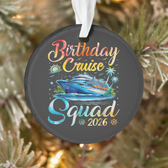Ornamento Birthday Cruise Squad 2026 (Árvore)