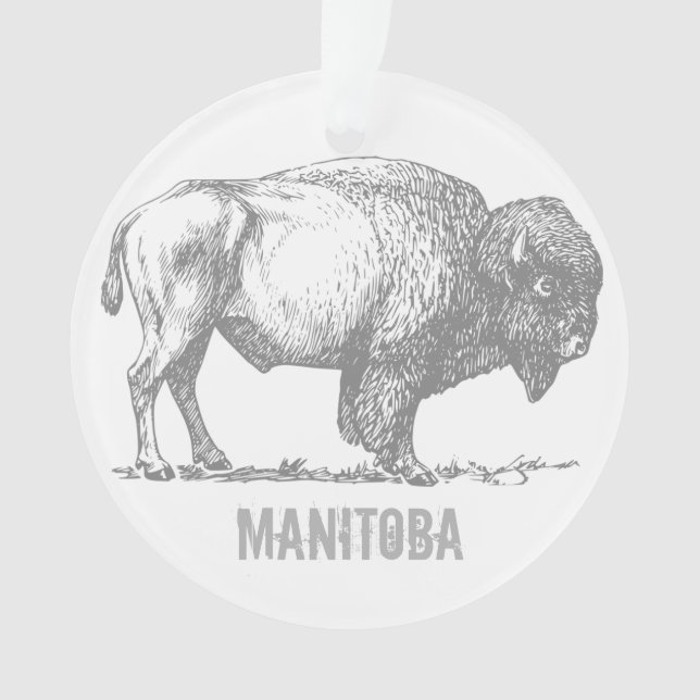 Ornamento Bisonte de Manitoba (Frente)