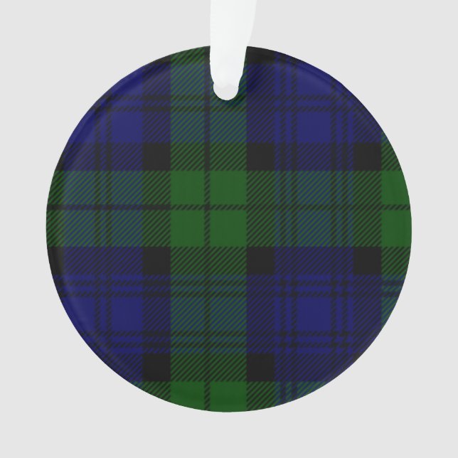 Ornamento Black Watch Tartan Blue Green Xadrez (Frente)