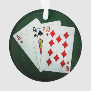 Ornamento Blackjack 21 ponto - Ace, Queen, Dez